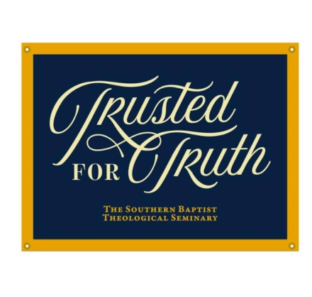 Trusted for Truth Camp Flag (Navy and Gold)